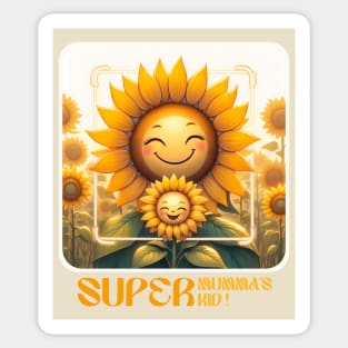 Super Mumma's Kid - Mothers Day - Sun Flower Sticker